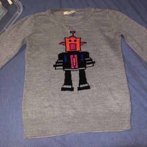 Cute long sleeve robot long sleeve shirt